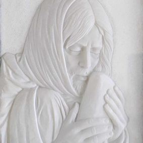 Ritratto in marmo di Carrara Gesù nel deserto, film Zeffirelli